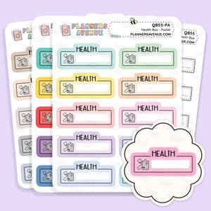 Health Script Box Planner Stickers