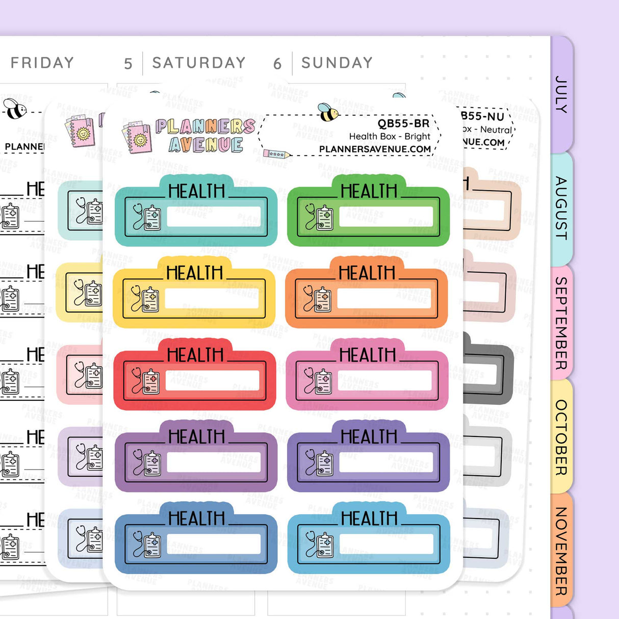 Health Script Box Planner Stickers
