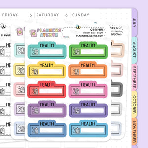 Health Script Box Planner Stickers
