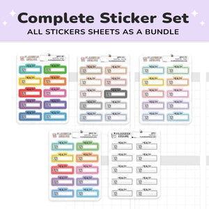 Health Script Box Planner Stickers