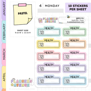 Health Script Box Planner Stickers