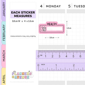Health Script Box Planner Stickers