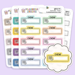 Event Script Box Stickers