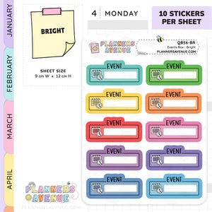 Event Script Box Stickers