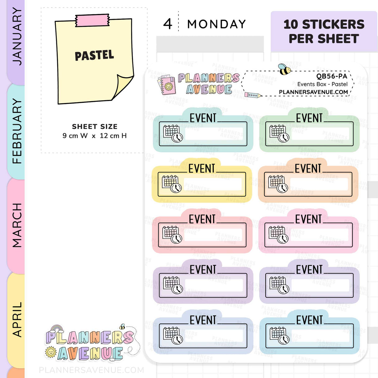 Event Script Box Stickers