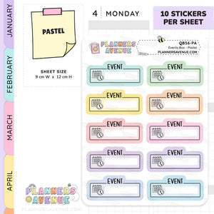 Event Script Box Stickers
