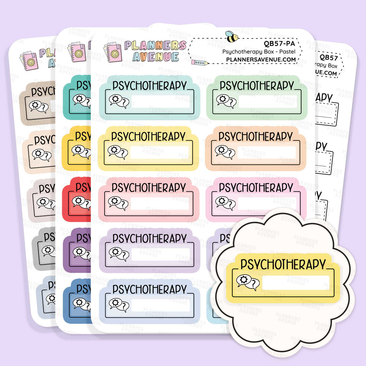 Psychotherapy Script Box Planner Stickers
