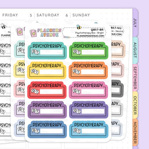 Psychotherapy Script Box Planner Stickers
