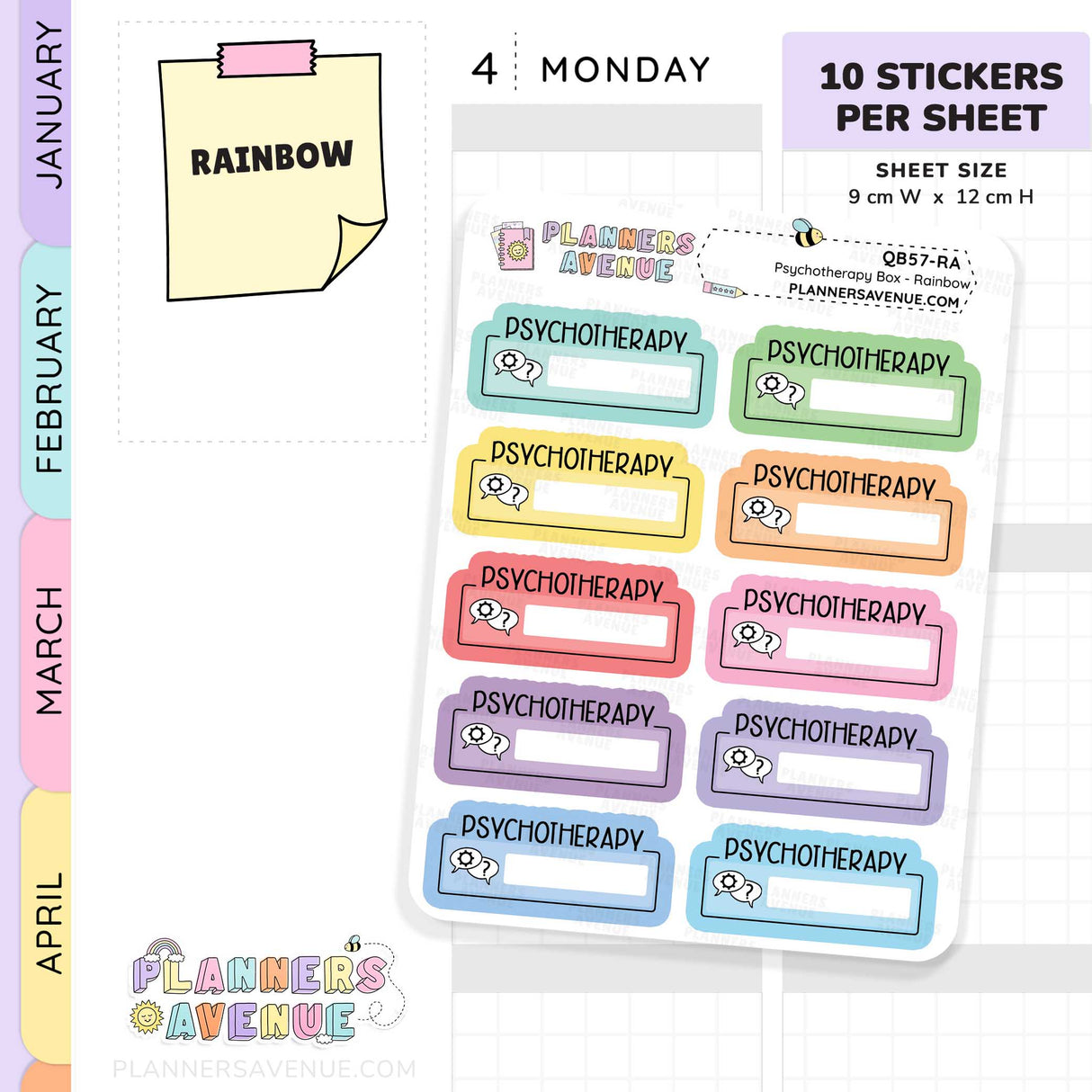 Psychotherapy Script Box Planner Stickers