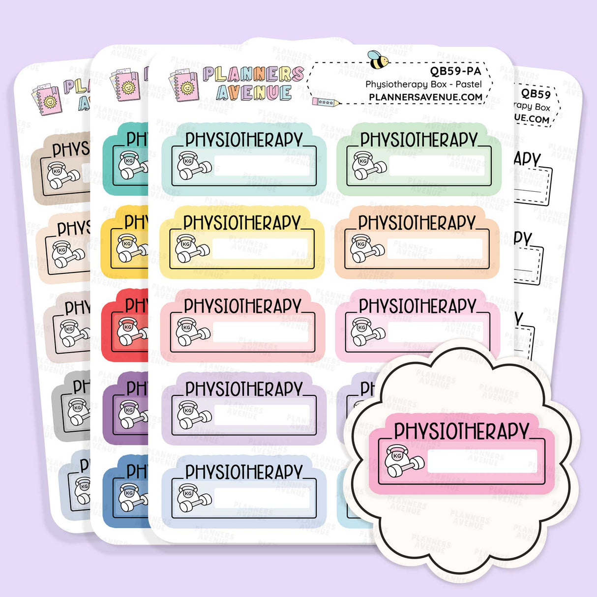 Physiotherapy Script Box Stickers
