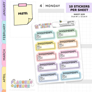 Physiotherapy Script Box Stickers