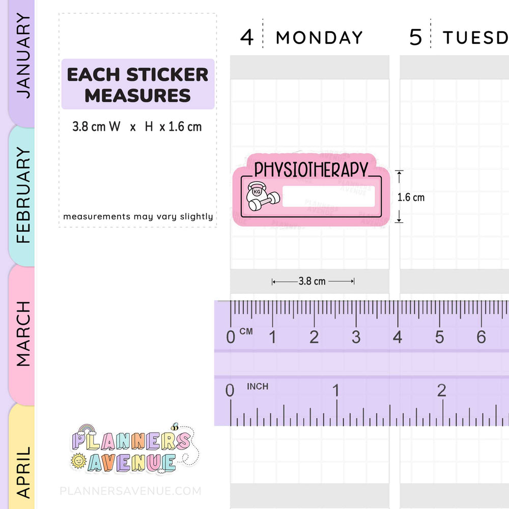 Physiotherapy Script Box Stickers