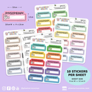 Physiotherapy Script Box Stickers