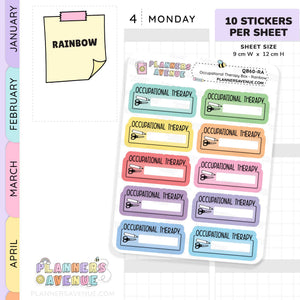 Occupational Therapy Script Box Stickers