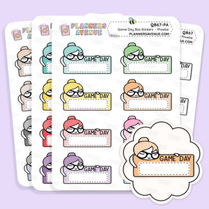 Game Day Quarter Box Stickers