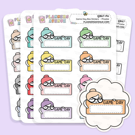 Game Day Quarter Box Stickers