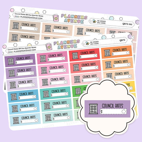Habit Tracker Boxes Stickers - H16 – BrookeEvahPrints