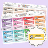 Car Rego Insurance Bill Due Quarter Box Stickers