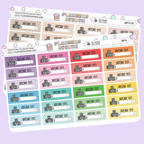 Daycare Fees Bill Due Quarter Box Stickers