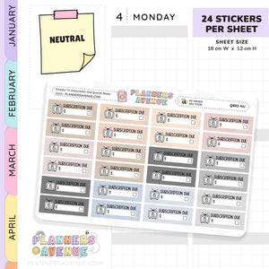 Amazon Bill Due Quarter Box Stickers