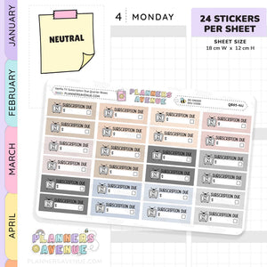 Netflix Bill Due Quarter Box Stickers