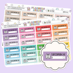 Netflix Bill Due Quarter Box Stickers