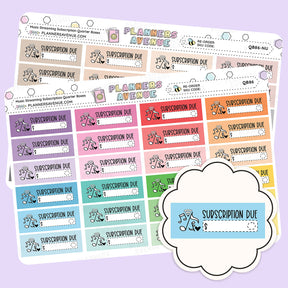 Music Streaming Bill Due Quarter Box Stickers