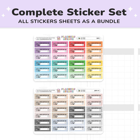 Music Streaming Bill Due Quarter Box Stickers
