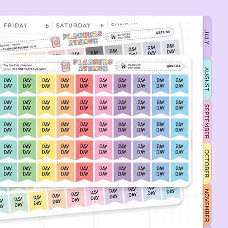 Pay Day Flag Planner Stickers