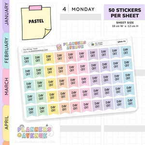 Day Off Flag Planner Stickers