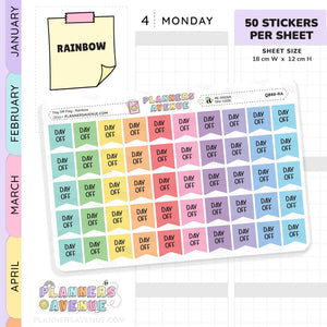 Day Off Flag Planner Stickers