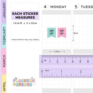 Day Off Flag Planner Stickers