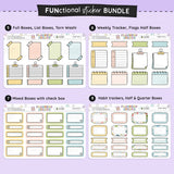 Washi and Tracker Functional Planner Stickers