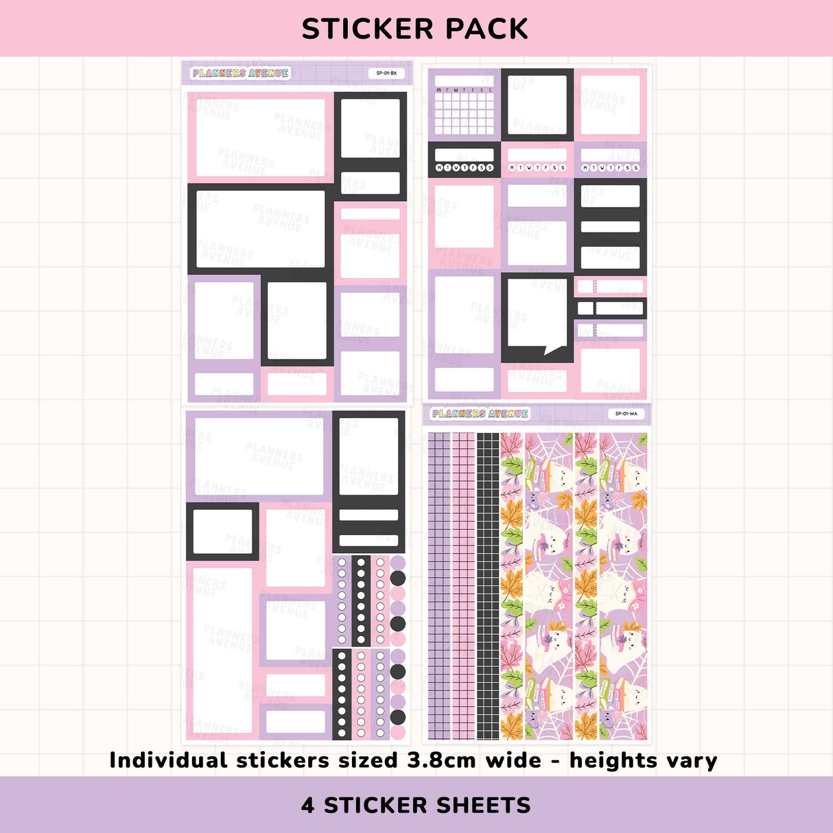 Bookish Halloween Ghosts Planner Box Stickers