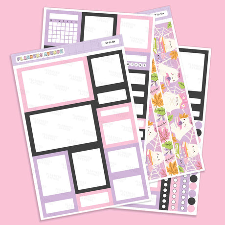 Halloween Bookish Ghosts Planner Box Stickers