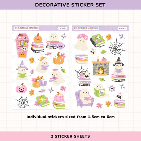 Bookish Halloween Ghost Decorative Stickers