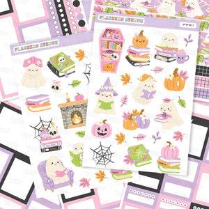 Bookish Halloween Ghosts Sticker Pack sheets