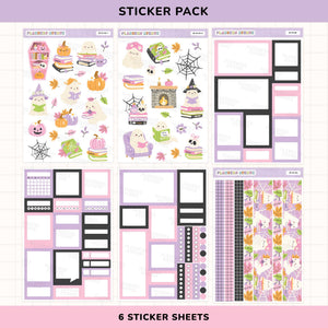Bookish Halloween Ghosts Sticker Pack