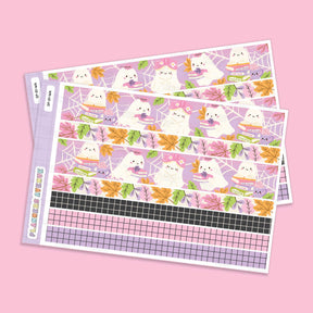 Halloween Bookish Ghost Washi Strip Stickers