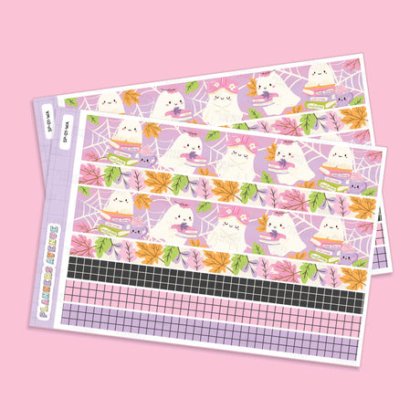 Halloween Bookish Ghost Washi Strip Stickers
