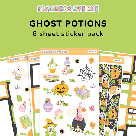Halloween Ghost Potions Sticker Pack