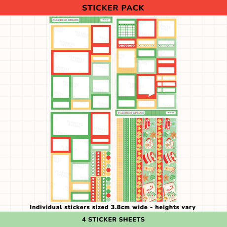 Bookish Christmas Planner Box Stickers