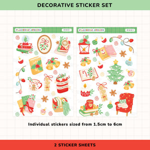 Bookish Christmas Decorative Stickers