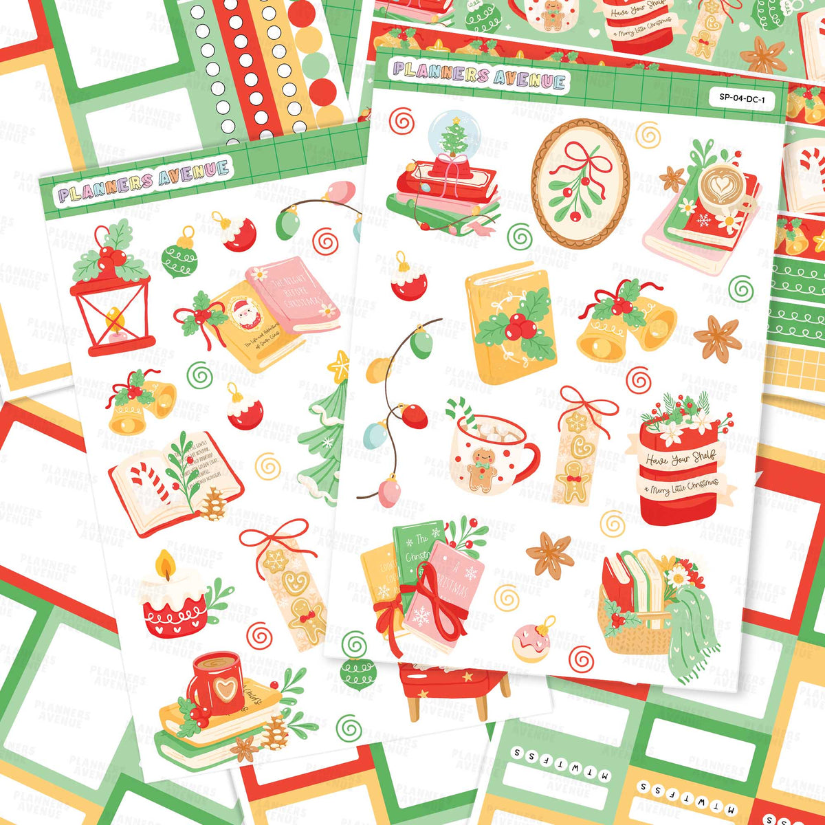 Bookish Christmas Sticker Pack