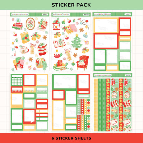 Bookish Christmas Sticker Pack