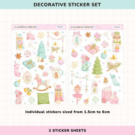 Pastel Xmas Decorative Stickers