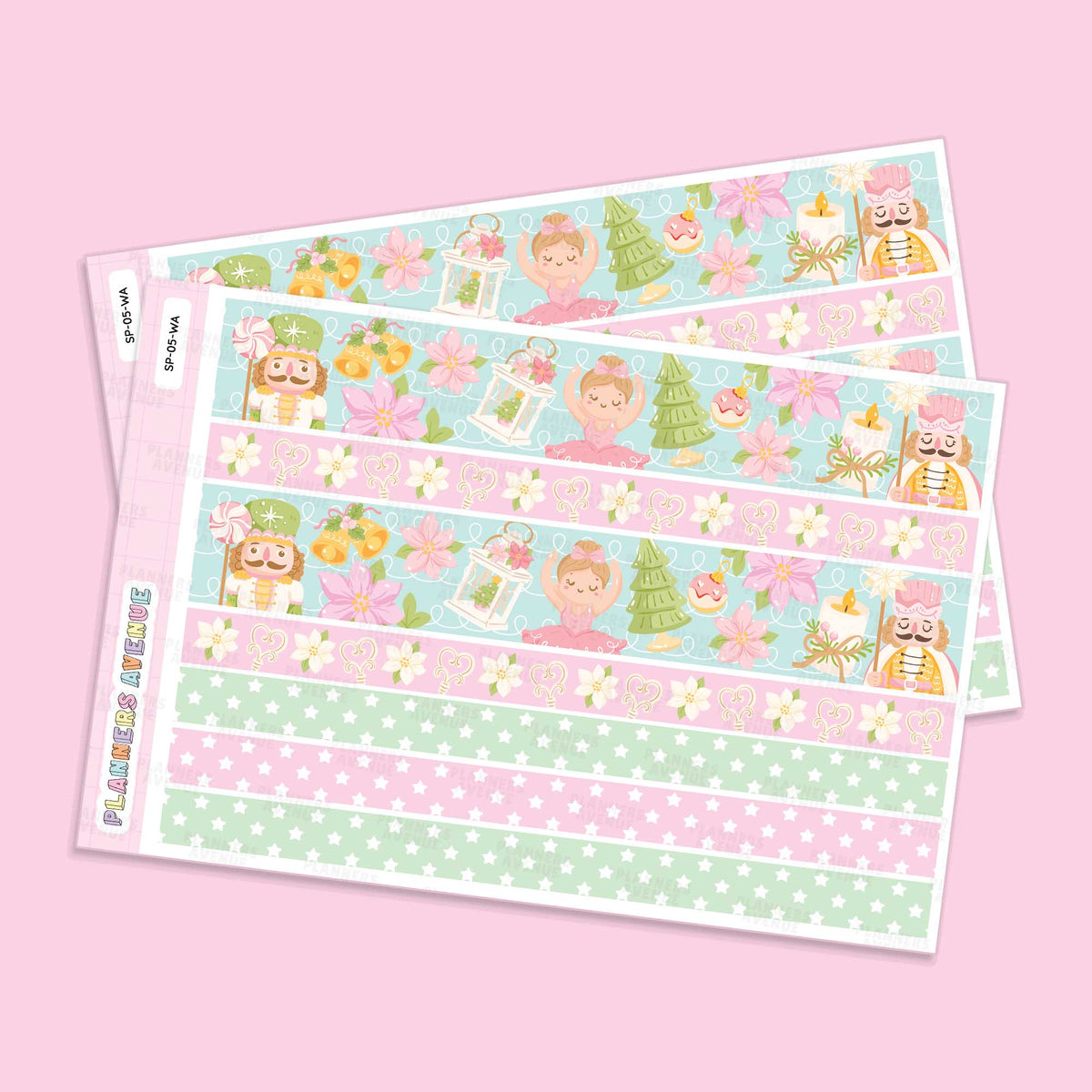 Pastel Xmas Washi Strip Stickers