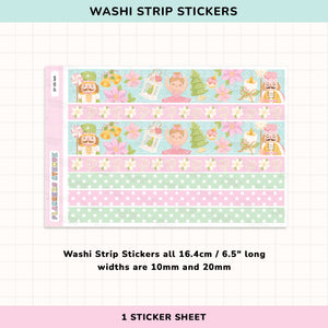 Pastel Xmas Washi Strip Stickers