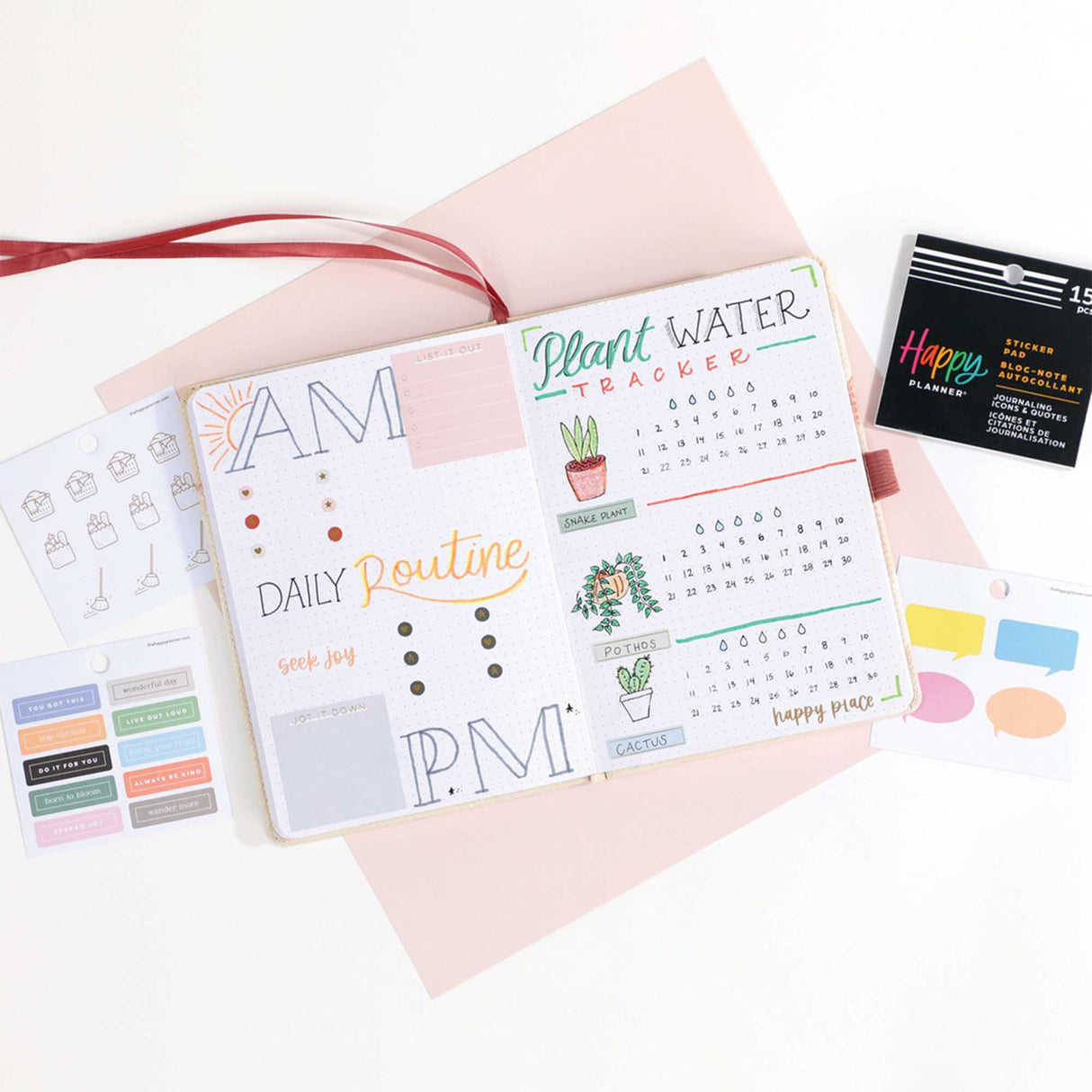 Happy Planner Journaling Icons & Quotes Tiny Sticker Pad