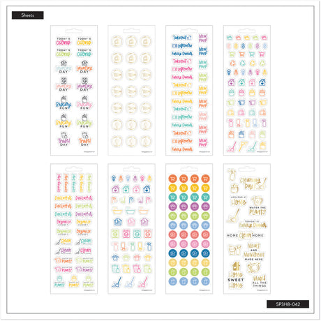 Happy Planner Household Essentials Sticker Sheets